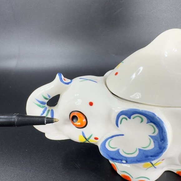 Antique German Pottery Elephant Shaped Sugar And Creamer Set Marked Germany VTG - Picture 12 of 16